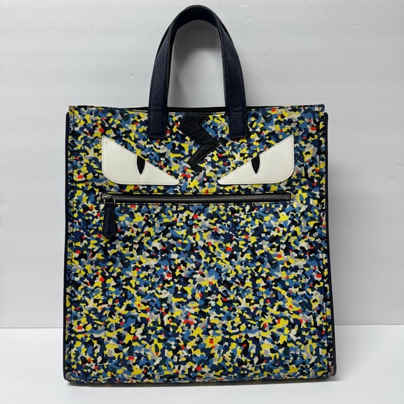 👿SALE FENDI MONSTER CONFETTI XL TOTE BAG - Picture 1 of 16